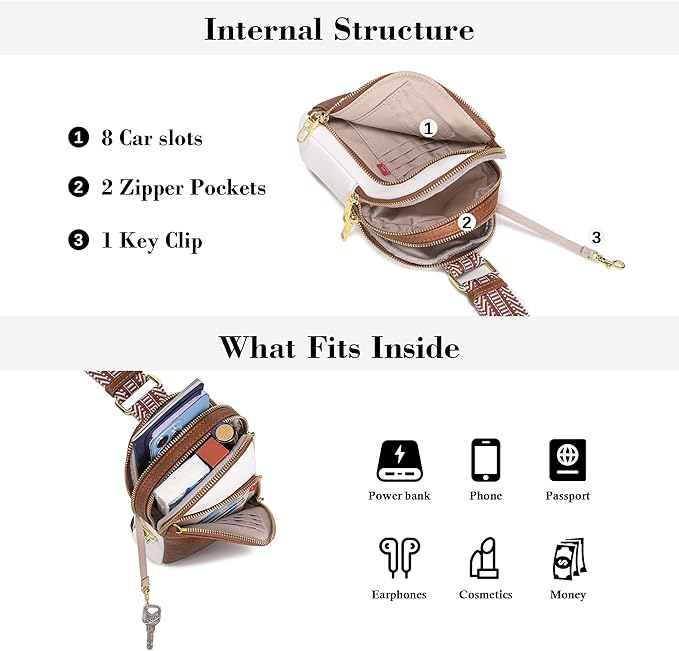 INICAT RFID Blocking Sling Bag,Anti Theft Crossbody Bags for Women,Travel Gifts Cross Body Purses Vegan Leather