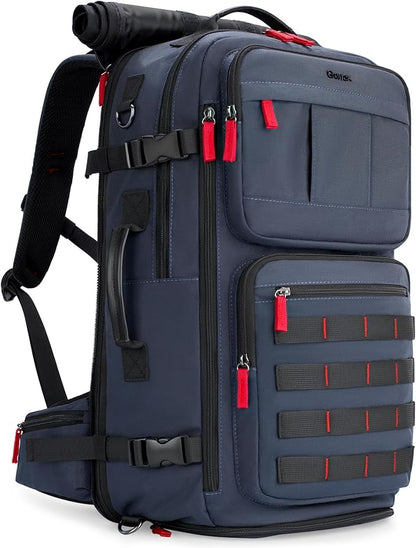 Gonex Travel Backpack, Large Carry-On Nylon Duffle Bag, 3-in-1 Convertible Laptop Bag for Men & Women, Durable for Work & Weekend Travel (Blue)