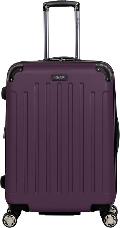 Kenneth Cole REACTION Renegade Luggage Expandable 8-Wheel Spinner Lightweight Hardside Suitcase, Midnight Plum, 24-Inch Checked