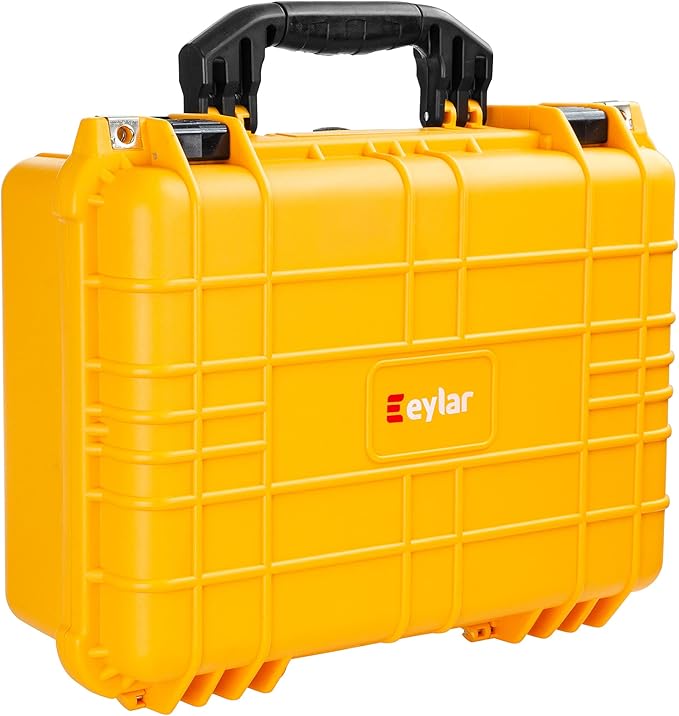 Eylar Standard 16" Gear, Equipment, Hard Camera Case Waterproof with Foam TSA Standards