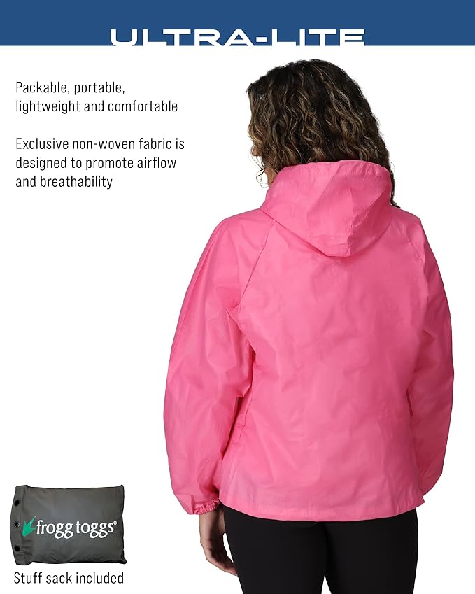 FROGG TOGGS Women's Ultra-Lite2 2-Layer Waterproof Breathable Rain Jacket