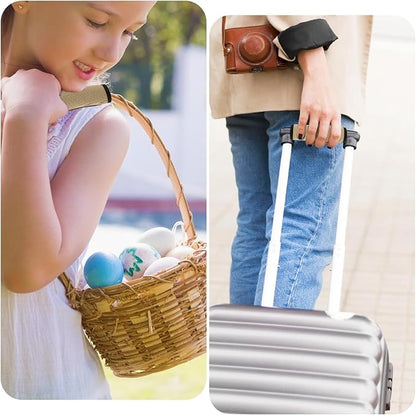 2 Pack Luggage Handle Wraps for Suitcase Bright Color Luggage Handle Covers Suitcase Tags identifiers Travel Accessories for Airplane/Flying (Dark Khaki)
