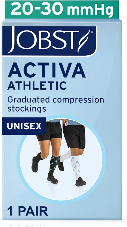 JOBST ACTIVA Athletic 20-30 mmHg Compression Socks Knee High, Closed Toe