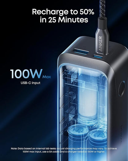 Anker Prime Power Bank, 20,100mAh 3-Port Portable Charger with 220W Max Output, Two-Way Charging, TSA-Approved, App Control, for MacBook, iPhone 17/16 Series, and More (Base Not Included)