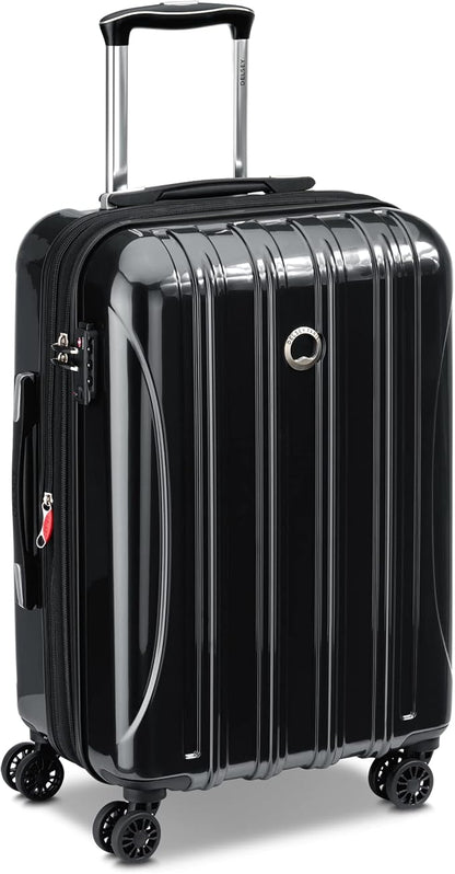 DELSEY PARIS Helium Aero Hardside Expandable Luggage with Spinner Wheels, Black, 2-Piece Set (21/24)