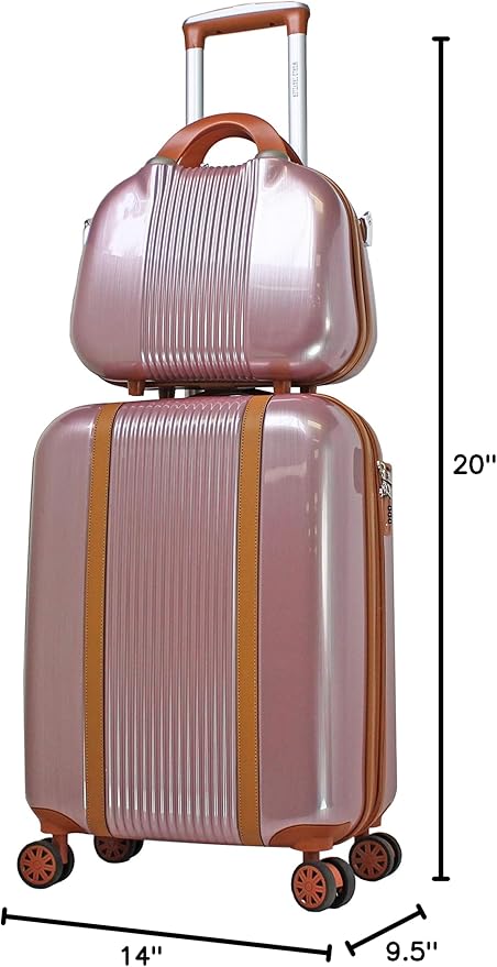 Classique Lightweight Spinner 2-piece Carry-On Luggage Set - Rose Gold