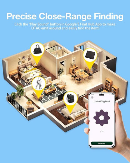Air Tags for Android,Air Tags-4 Pack Android,2 Year Battery Life,Android Tracker Tags with 4 Case,Google Find Trackers for Google'S Find Hub App,IP65 Waterproof Luggage Tracker for Keys