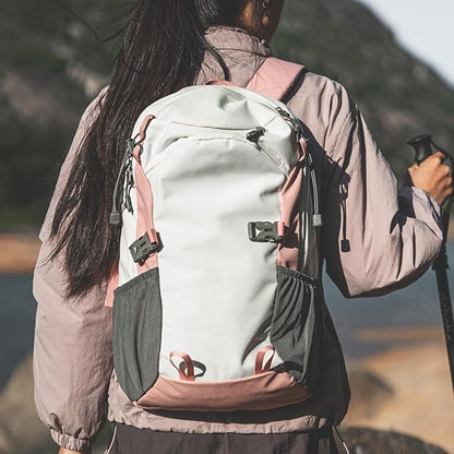 20L Small Waterproof Pink Hiking Backpack with Chest Strap for Women, Lightweight Travel Backpack with Padded Straps for Airplane