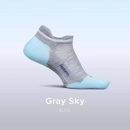 Feetures Elite Max Cushion No Show Tab Ankle Socks - Sport Sock with Targeted Compression