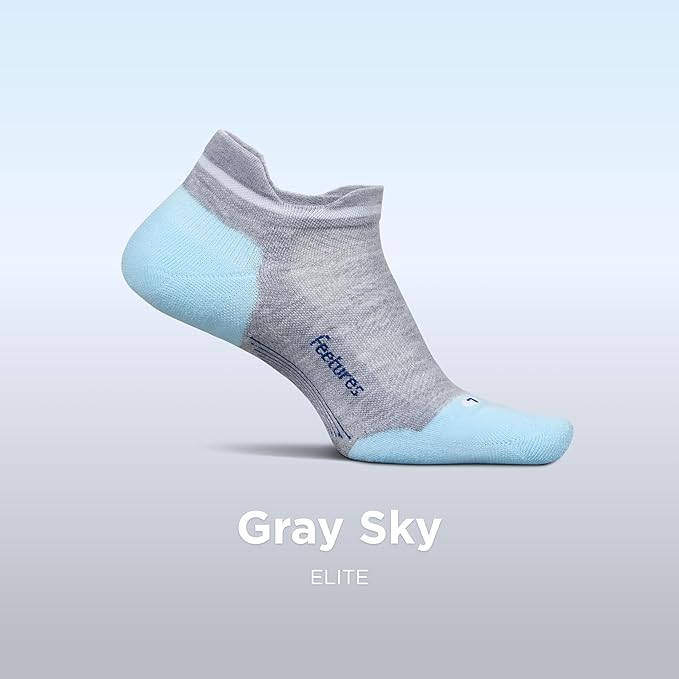 Feetures Elite Max Cushion No Show Tab Ankle Socks - Sport Sock with Targeted Compression
