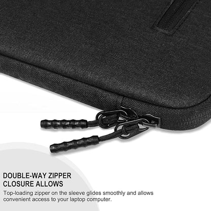 Laptop Sleeve Case 15.6 Inch, Shockproof Protective Computer Cover with Front Pocket, Water Resistant Durable Laptop Carrying Bag Compatible for Lenovo, HP, Dell, Asus Notebook, Black