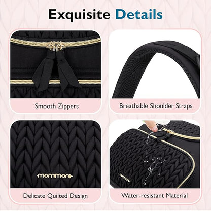 mommore Small Diaper Bag Diaper Backpack Stylish Toddler Baby Mini Maternity Bags Travel Backpacks with Insulated Pockets, Changing Pad, Stroller Straps