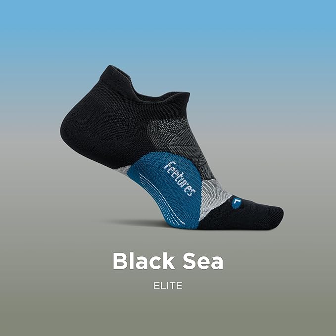 Feetures Elite Light Cushion No Show Tab Athletic Ankle Socks - Sport Sock with Targeted Compression