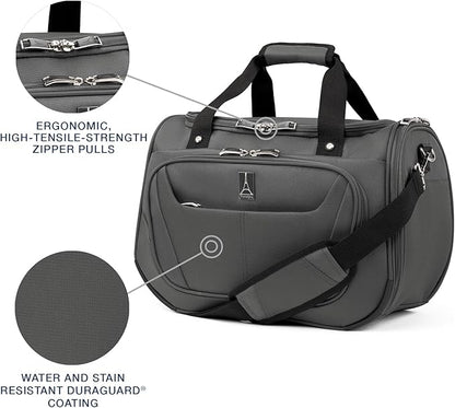 Travelpro Maxlite 5 Softside 2pc Set Expandable Carry On Luggage with 4 Spinner Wheels/Soft Underseat Tote, Lightweight Suitcase, Men and Women, Shadow Grey