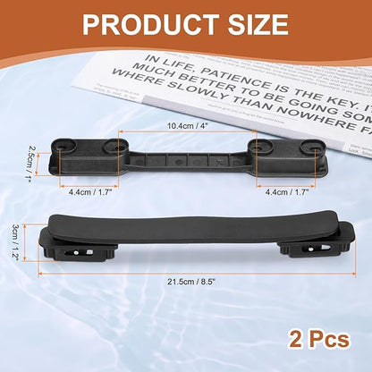 uxcell 2 Pcs Luggage Handle Replacement 8.5 Inch Plastic Strap Black