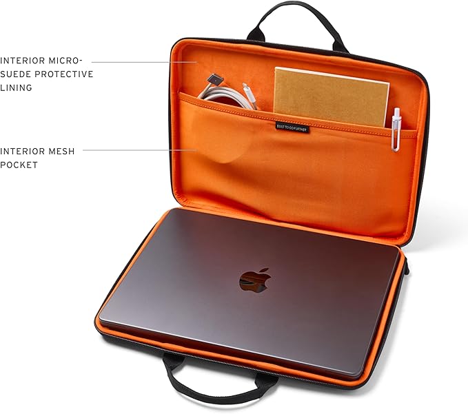 UAG Laptop Sleeve Case, Large Sleeve, Fits Up to 15-16" Laptop, Shockproof Protective Carrying Computer Bag with Carrying Handle and Interior Accessory Pocket, Black