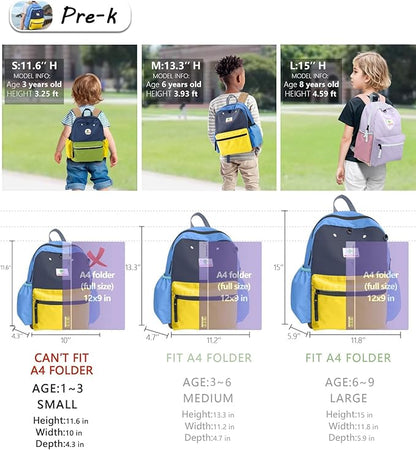 Preschool Toddler Backpack For Boys Girls, School Mini & Travel, Small Kids Child Backpacks, Kindergarten Elementary bag, 11.6" H