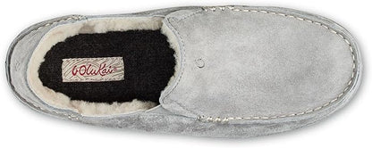 OLUKAI Nohea Slipper, Women's Slip-On Shoes, Genuine Shearling & Premium Nubuck Leather, Drop-In Heel Design, Cozy & Ultra-Soft Comfort Fit