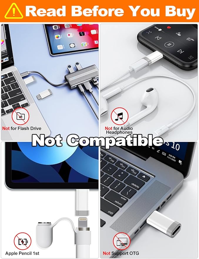 𝟒𝐏𝐚𝐜𝐤 𝐔𝐩𝐠𝐫𝐚𝐝𝐞𝐝 Lightning to USB C Adapter for iPhone 15/16/17 Pro/17 Pro Max,Fast Charging&Data Transfer,Type C Charger Connector Cable for iPhone 17/16 Accessories-Not for Headphone/OTG
