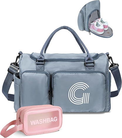 Gifts for Daughter, Initial Travel Duffle Bag, Sports Bag, Personalized Weekender Bag with Shoulder Strap, Monogram Overnight Bag, Gift for Friend Sister Women gifts