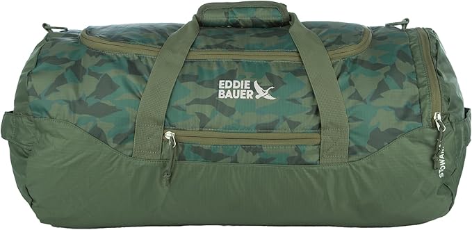 Eddie Bauer Stowaway Packable Duffel Bag | Travel | Foldable | Lightweight | Durable | Ripstop Polyester