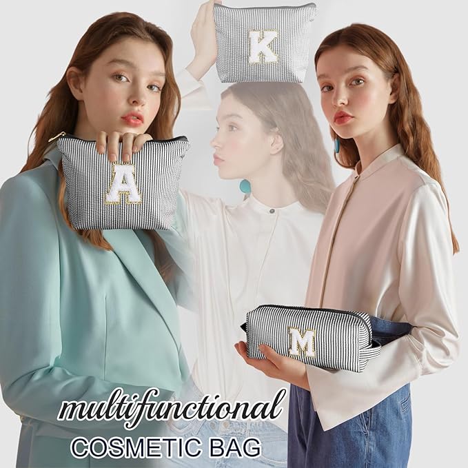 YOOLIFE Christmas Gifts For Teenage Girls Birthday Gift for Girls Makeup Bag Cosmetic Bag Teacher Gifts for 3 4 5 6 7 8 9 10 11 12 13 Year Old Girl Christmas Gift For Women Black H