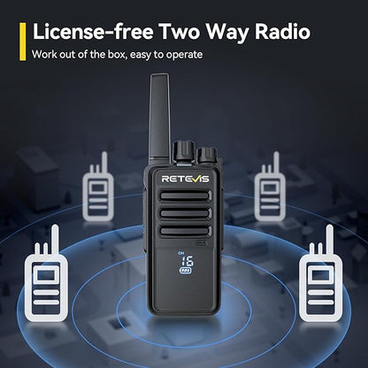 Retevis RT68H Long Range Walkie Talkies,Two Way Radio Rechargeable,Visualization,Ease of use,Hidden LED Display,Keylock,VOX,Heavy Duty 2 Way Radios for Adults for School Plant Healthcare(20 Pack)