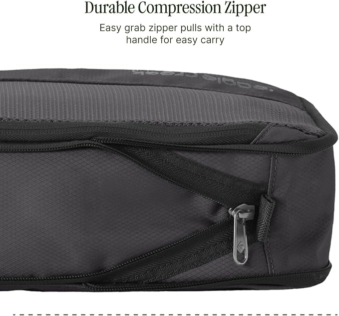 Eagle Creek Pack-It Isolate Compression Cube - Lightweight Compression Cube for Optimizing Luggage Space - Easy-Grab Zipper - Convenient Top Handle - Recycled Materials - Small