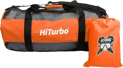 Hiturbo Mesh Dive Duffel Bag: Scuba Gear Bags for Diving, Snorkeling, Freediving and Swimming - 60L Travel Beach Pool Water Sports Equipment Bag with Shoulder Strap