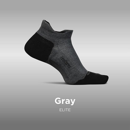 Feetures Elite Max Cushion No Show Tab Ankle Socks - Sport Sock with Targeted Compression