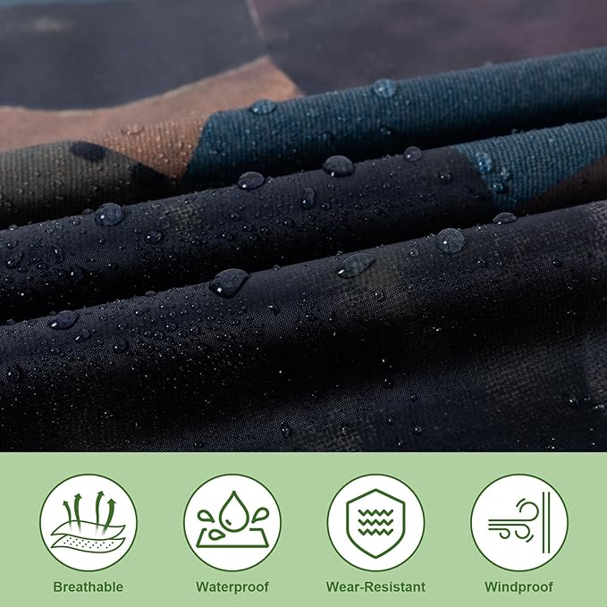 Hooded Rain Ponchos for Adult - Rain Coat and Rain Jacket with Waterproof Pocket and Zipper