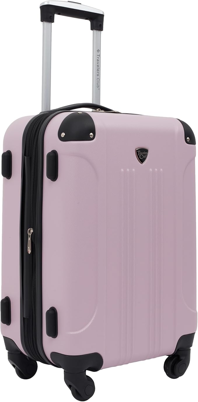 Travelers Club Chicago Hardside Expandable Spinner Luggage, Lilac, 20" Carry-On