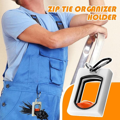 Zip Ties Holder - Glowing Organizer Tool | Wire Tie Bracket | for Electrician Computer Home Desk Office Kitchen Indoor Outdoor