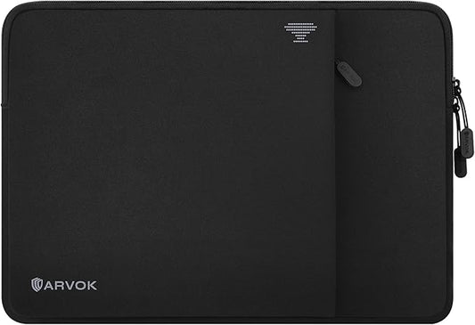 ARVOK 15 15.6 16 Inch Laptop Sleeve with Front Pocket, Shockproof 360 Protective Laptop Case Briefcase Handbag, Computer Carrying Bag Compatible with MacBook Air/Pro, Lenovo/HP/Dell/Asus/Acer, Black
