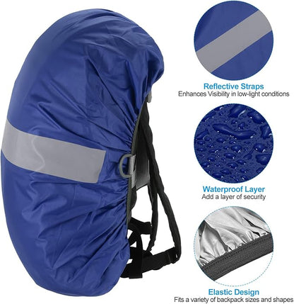 PATIKIL Waterproof Backpack Rain Cover, Non-Slip Backpack Cover with Reflective Strap Stay Dry for Hiking, Camping, Hunting
