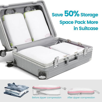 Cambond Compression Packing Cubes for Travel Women - Expandable Travel Bags Luggage Organizers Travel Essentials Compression Cubes for Travel Carry on Suitcases Organizer