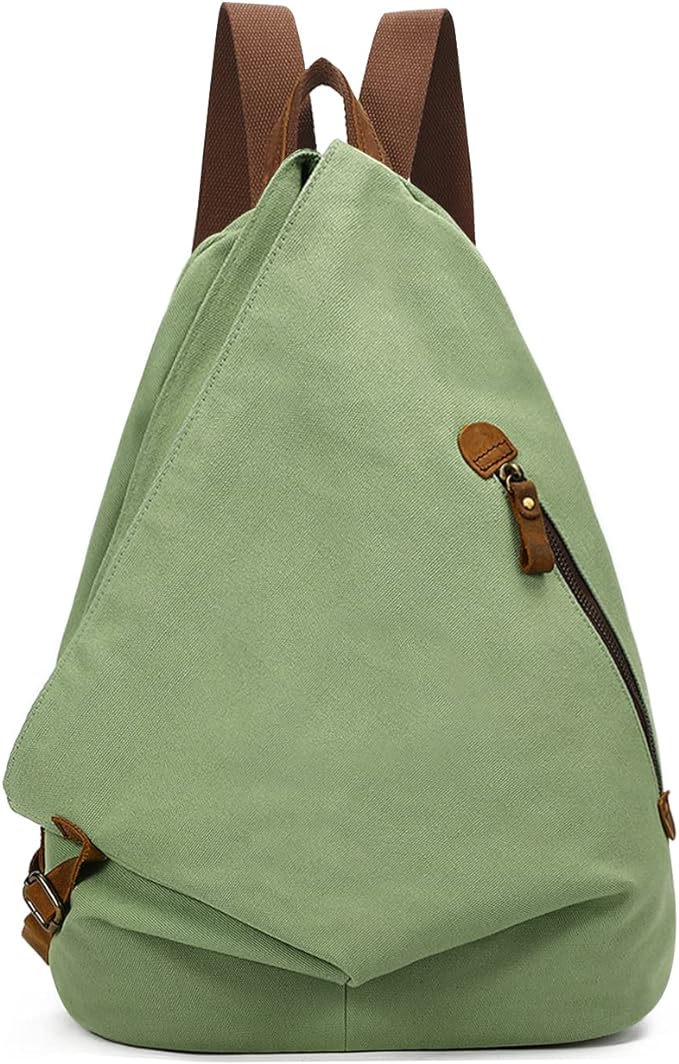 KL928 Canvas Vintage Backpack – Large Casual Daypack Outdoor Travel Rucksack Hiking Backpacks for Men Women