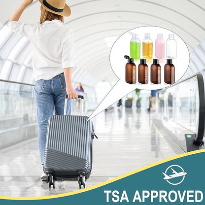 Cosywell Travel Bottles for Toiletries 8PCS 3.4oz TSA Approved Containers - Leak Proof Empty Lotion Bottles With Flip Cap for Shampoo and Toiletries
