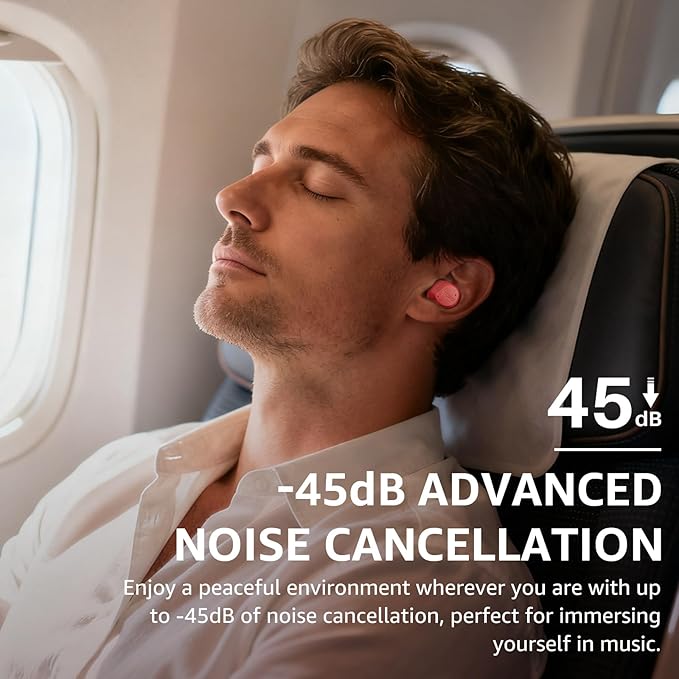 TOZO NC9 Hybrid Active Noise Cancelling Wireless Earbuds, 6 Mics ENC Clear Call, IPX8 Waterproof, in Ear Bluetooth 5.3 Headphones Stereo Bass Ear Buds 59H Playtime with LED Display 32 EQs via APP