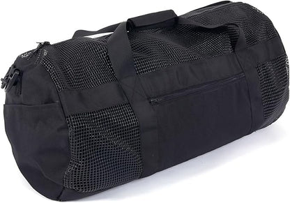 Heavy Duty Large Scuba Gear Mesh Bag with Zipper, Diving and Snorkeling Gear Mesh Duffle Bag, Mesh Travel Duffel Bag, Mesh Beach Gear Bag (With Pocket, 40-inch)