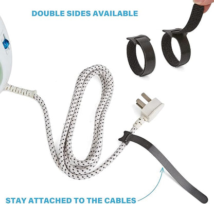 90 PCS Reusable Cable Ties 4+6+8 Inch, Adjustable Hook and Loop Straps for Cord Organization, Wire Management - Home, Office, Garage