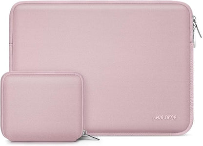 MOSISO Laptop Case 14 inch, 14 inch Laptop Sleeve Bag Compatible with HP Lenovo Dell ASUS Acer, HP Stream, Dell Latitude, Lenovo IdeaPad, Neoprene Computer Sleeve Bag with Small Case, Baby Pink