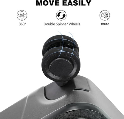 Carry On Luggage with Front Pocket & USB Port, PC Hardside 20 Inch luggage with Spinner Wheels & Built-in TSA Lock, Durable Lightweight Rolling Suitcase, Carry-On 20-Inch, Gray