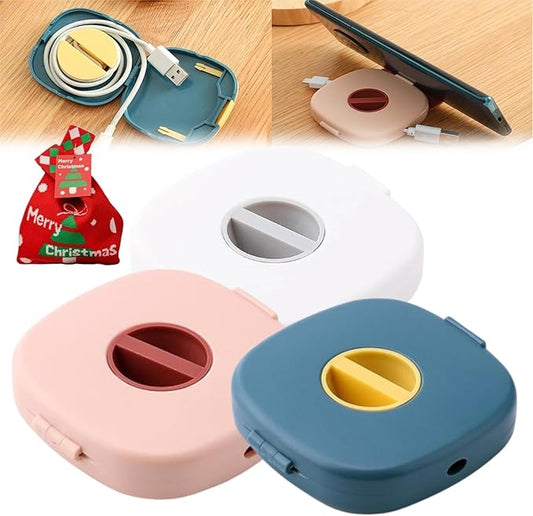 2 in 1 Cable Winder with Phone Stand, Durable Cable Organizer and Charging Stand, Cord Cable Winder Organizer with Phone Stand Rotate, for Charging Cable Case Earphones USB Wires (3pcs Mix)