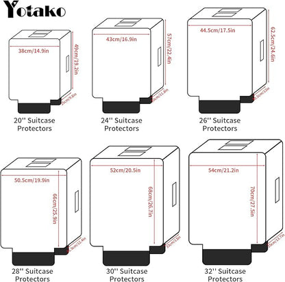 Yotako Clear PVC Suitcase Cover Protectors 26 Inch Luggage Cover for Wheeled Suitcase (26'')