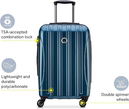 DELSEY PARIS Helium Aero Hardside Expandable Luggage with Spinner Wheels, Teal, Carry-On 21 Inch