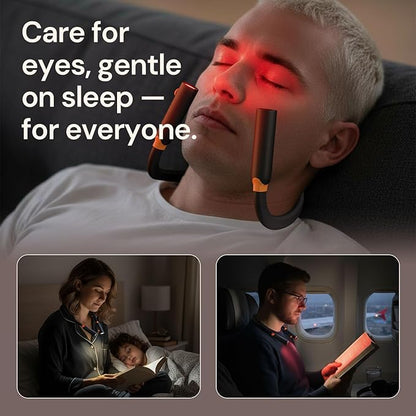 Neck Reading Light, Rechargeable Book Light for Reading at Night, 660nm Red Light & White Modes, Flexible 360° Bendable, Lightweight for Reading, Travel, Eye Care, Better Sleep & Recovery
