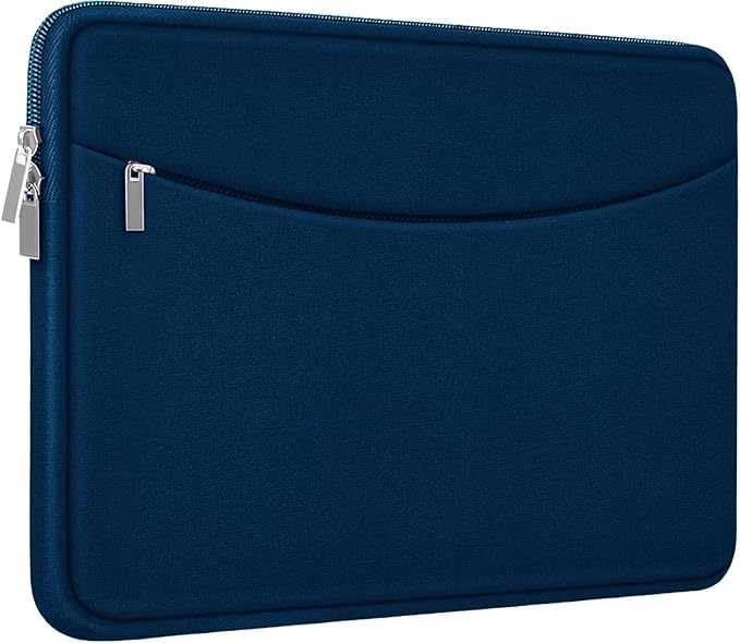 Laptop Sleeve Case 14 inch, Shockproof Protective Laptop Cover Briefcase Carrying Computer Bag with Accessory Pocket Portable Computer Sleeve for 14" MacBook, HP, Dell, Lenovo, Acer, Blue