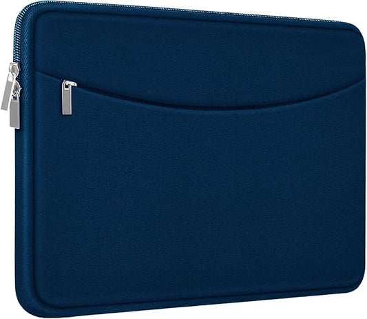 Laptop Sleeve 15.6 inch, Shockproof Protective Laptop Cover Briefcase Carrying Bag with Accessory Pocket, Portable Computer Case Compatible with MacBook, HP, Dell, Lenovo, Asus, Blue