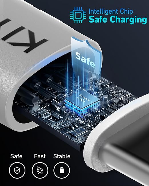 Coiled USB C to C Cable 3ft+6ft, Coiled USB C Cable for Car, Braided Type C Charger 66W Fast Charging Cord Compatible with iPhone 17 16 15, iPad, Samsung Galaxy, Google Pixel, Moto, LG Phones-Silver